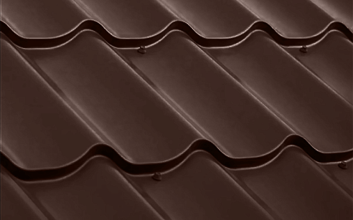 Металлочерепица Классик RAL 8017 с покрытием Satin 0.5 мм