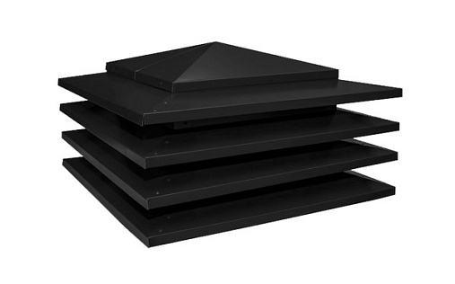 Дымник на трубу ёлка 890x610 мм RR 33 с покрытием GreenCoat Pural Matt 0.5 мм