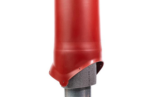 Вентиляционный выход Krovent Pipe-VT 125is диаметром 125/ИЗ/500 мм Красный