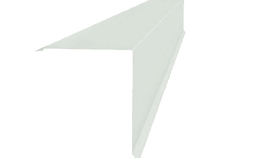 Планка конька односкатной кровли 160x160 Grand Line с покрытием Полиэстер 0,7 мм RAL 9003