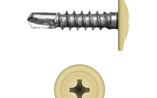 Саморез с прессшайбой по металлу 4,2x16 RAL 1014 (200 шт)