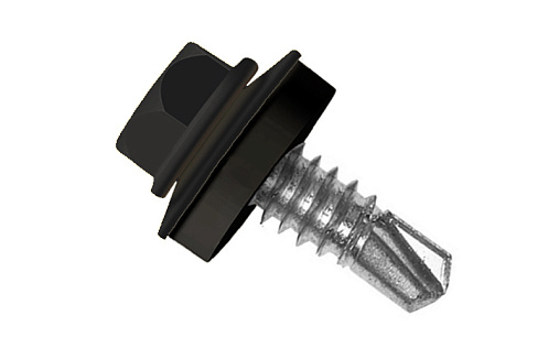 Кровельный саморез по металлу Daxmer 5,5x19 RAL 9005 (250 шт) сверло №3