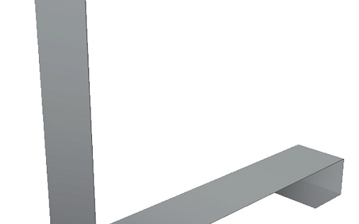 Планка нижнего примыкания к трубе для Кликфальц Pro Grand Line с покрытием Полиэстер 0,45 мм RAL 7005