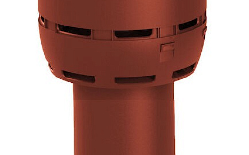 Вентиляционный выход канализации Vilpe Flow диаметром 110P/ИЗ/350 мм Красный
