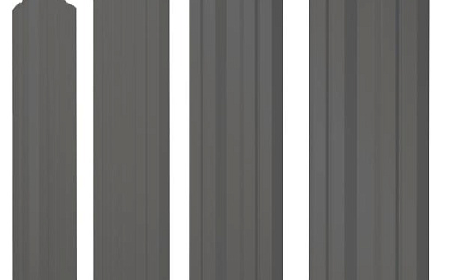 Штакетник фигурный Grand Line Twin с покрытием Полиэстер 0,45 мм RAL 7024