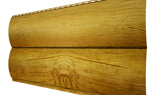 Металлический сайдинг Металл Профиль Woodstock Гладкая Золотой дуб с покрытием Ecosteel текстурированный 0.5 мм