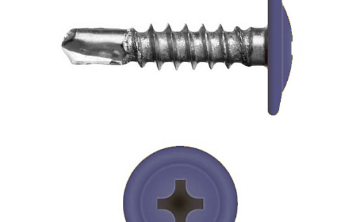 Саморез с прессшайбой по металлу 4,2x16 RAL 5002 (200 шт)