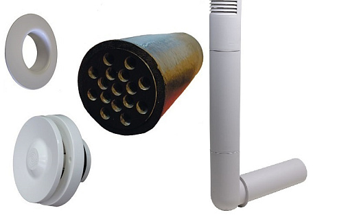 Приточный клапан Vilpe Velco с дефлектором Ross 125/135 Светло-серый