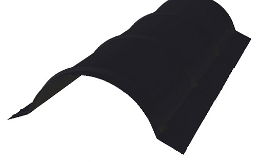 Планка полукруглого конька Grand Line с покрытием Полиэстер 0,45 мм RAL 9005