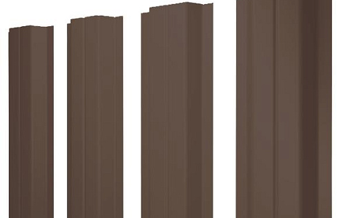 Штакетник Grand Line П-образный В с покрытием Полиэстер 0,4 мм RAL 8017