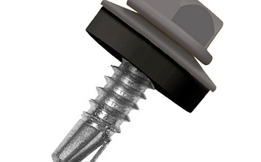 Кровельный саморез по металлу Daxmer 4,8x19 RAL 8019 (250 шт) сверло №2