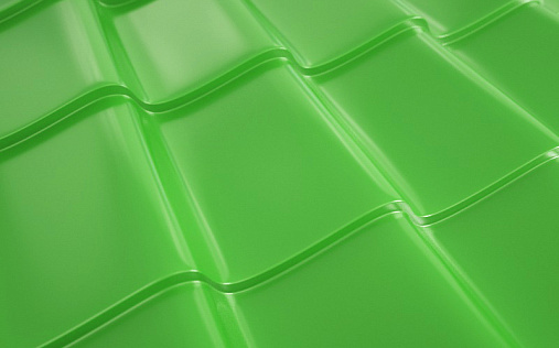 Металлочерепица Супермонтеррей RAL 6018 с покрытием NormanMP 0.5 мм