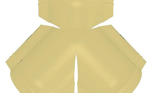 Тройник Y полукруглого конька Grand Line с покрытием Полиэстер 0,45 мм RAL 1015