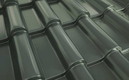 Металлочерепица Монтерроса-ML RAL 7024 с покрытием VikingMP E 0.5 мм