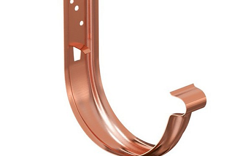 Короткий держатель желоба медный Aquasystem Элит 150 мм (с комплектом крепления У)