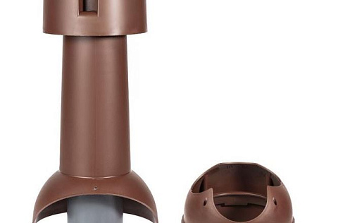 Комплект выхода канализации Krovent Wave110is диаметром 100/ИЗ/450 мм Коричневый