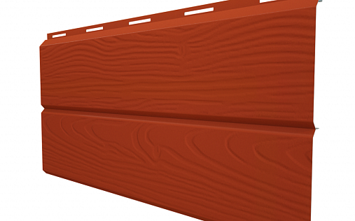 Металлический сайдинг Grand Line ЭкоБрус 3D RAL 8004 с покрытием Velur 0.5 мм