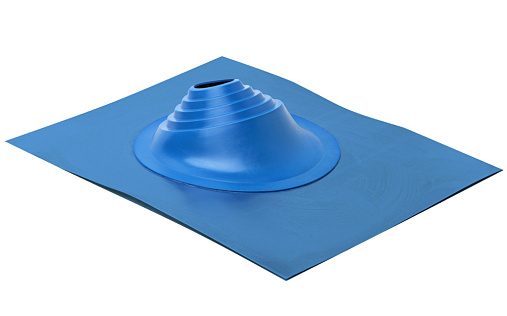 Проходка угловая Master Flash №1 диаметром 75-200 мм, 600х500 мм, синий, EPDM (фланец окрашен)