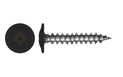 Саморез с прессшайбой по дереву 4,2x25 RAL 9005 (500 шт)