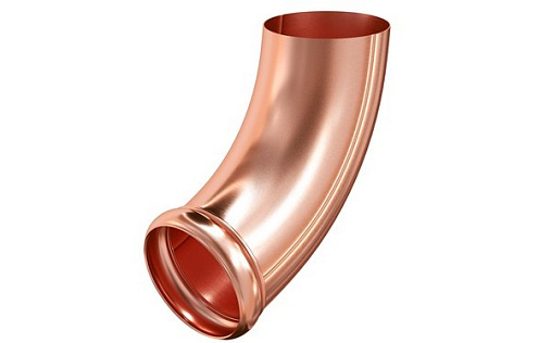 Декорированный отвод трубы медный Aquasystem Элит 100 мм