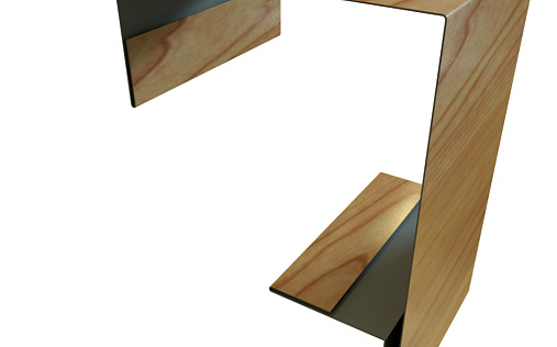 Планка угла внешнего составная верхняя Grand Line с покрытием Print Premium 0,45 мм Cherry Wood Fresh