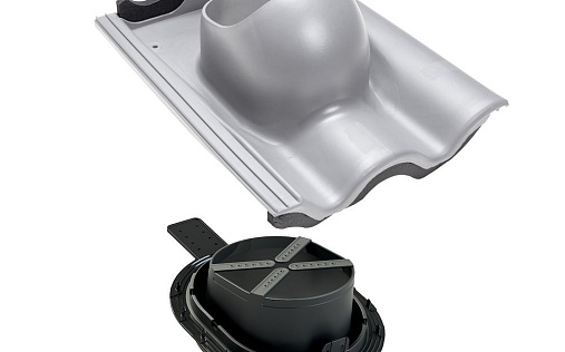 Проходной элемент Vilpe Tiili 2K Светло-серый для цементно-песчаной черепицы