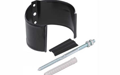 Хомут трубы металлический на кирпич ПВХ Grand Line Классика 120 мм RAL 7024