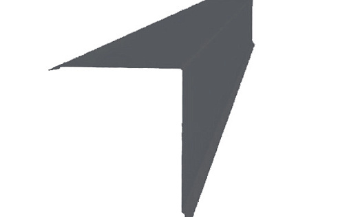 Планка конька односкатной кровли 160x160 Grand Line с покрытием Полиэстер 0,7 мм RAL 7024