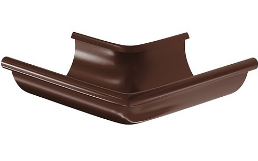 Внешний угол желоба 90 градусов Aquasystem Премиум 125 мм, Pural, RAL 8017