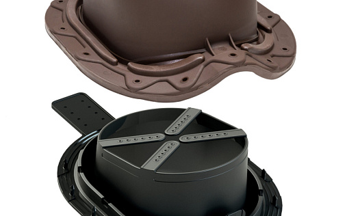 Проходной элемент Vilpe Muotokate 2K Коричневый для металлочерепицы с профилем Monterrey