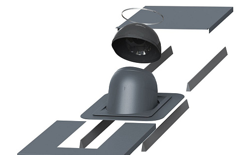 Проходной элемент Vilpe Piippu с окантовкой No.1 Серый