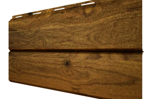 Металлический сайдинг Металл Профиль Lбрус Мореный дуб с покрытием Ecosteel 0.5 мм