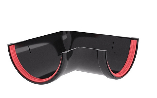 Угол желоба ПВХ 120 мм Grand Line Классика 90 градусов RAL 7024