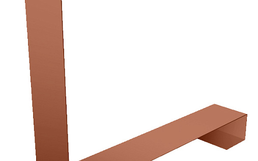 Планка нижнего примыкания к трубе для Кликфальц Pro Grand Line с покрытием Полиэстер 0,7 мм RAL 8017