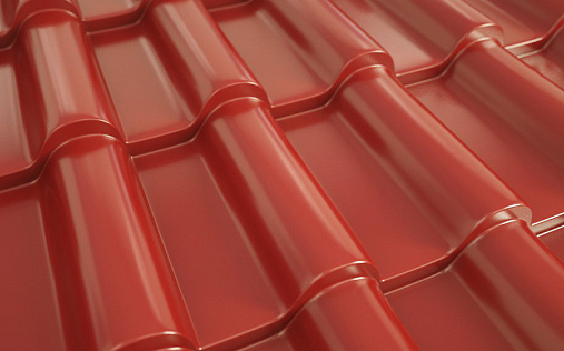 Металлочерепица Монтерроса-S RAL 3011 с покрытием Colorcoat Prisma 0.5 мм