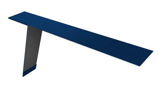 Карнизная планка фальц Grand Line 130x80 с покрытием Полиэстер 0,7 мм RAL 5005