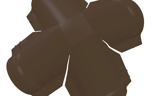 Четверник малого полукруглого конька Grand Line с покрытием Satin 0,5 мм RAL 8017