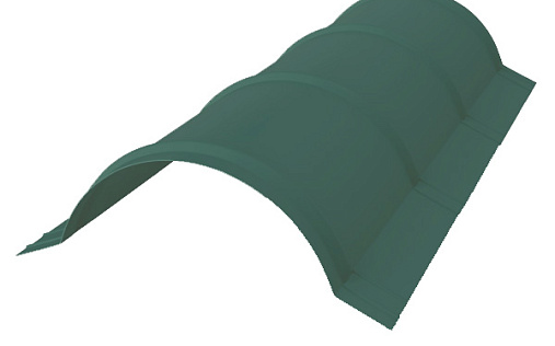 Планка полукруглого конька Grand Line с покрытием Полиэстер 0,45 мм RAL 6005