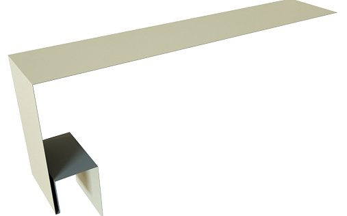 Планка околооконная сложная 200x75x18 (j-фаска) Grand Line с покрытием Satin 0,5 мм RAL 1015