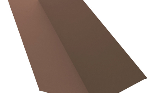 Планка верхней ендовы 145x145 Grand Line с покрытием Полиэстер 0,45 мм RAL 8004