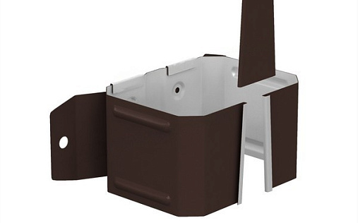 Кронштейн трубы на дерево Foramina Прямоугольная 76х102 мм RAL 8017