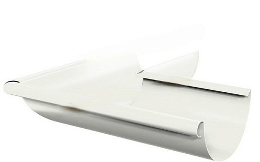 Внешний угол желоба 90 градусов Металл Профиль Grand System 125 мм RAL 9010