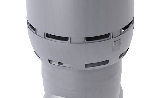 Вентиляционный выход Vilpe Flow XL диаметром 160/ИЗ/700 мм Светло-серый