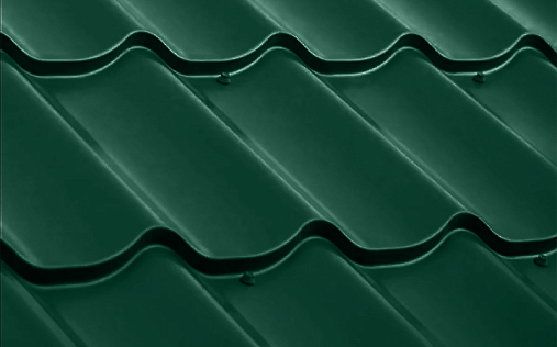 Металлочерепица Классик RAL 6005 с покрытием Satin 0.5 мм