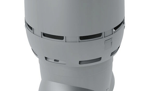 Вентиляционный выход Vilpe Flow XL диаметром 200/ИЗ/700 мм Светло-серый