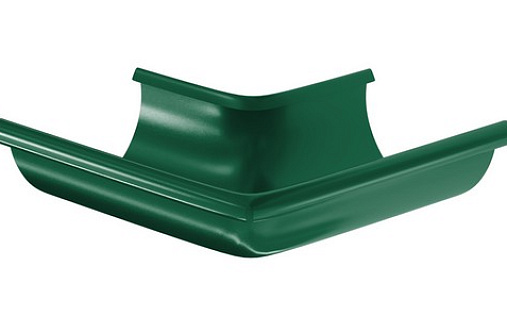 Внешний угол желоба 90 градусов Aquasystem Премиум 125 мм, Pural, RAL 6005