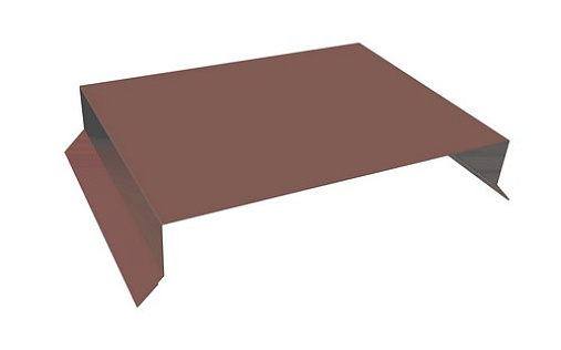 Парапетная крышка прямая 125 мм с покрытием PurLite 0.5 мм