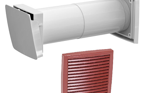 Приточный клапан с термостатом Vilpe Wive 100 Красный