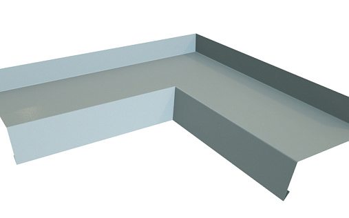 Угол отлива 100 внутренний Grand Line с покрытием Полиэстер 0,45 мм RAL 9006