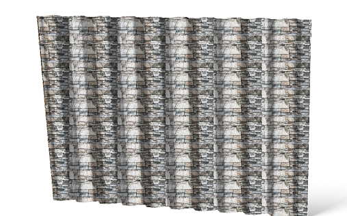 Профнастил С21-1000 0,5 мм под камень глянцевый Белый камень